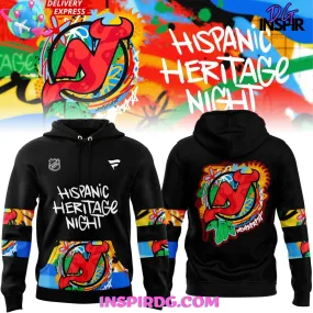 -New Jersey Devils Hispanic Heritage Night 2024 Black Hoodie