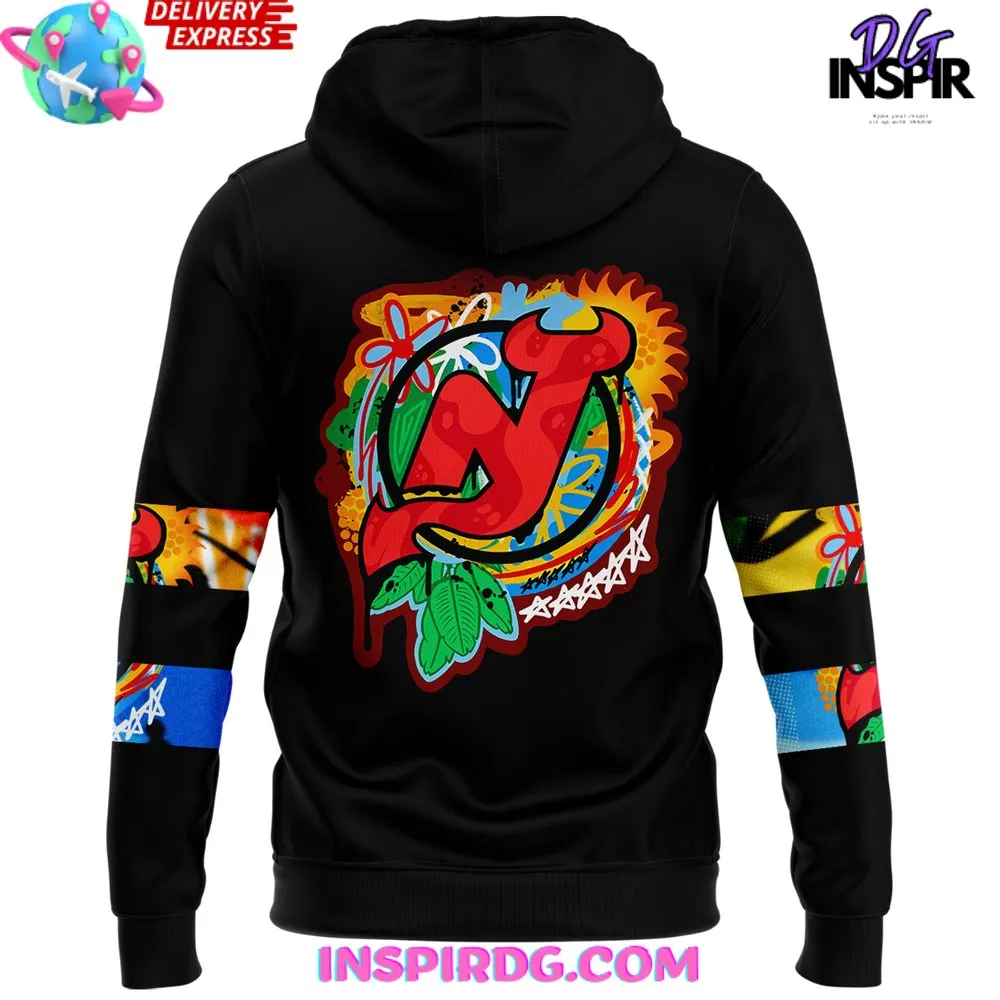 -New Jersey Devils Hispanic Heritage Night 2024 Black Hoodie