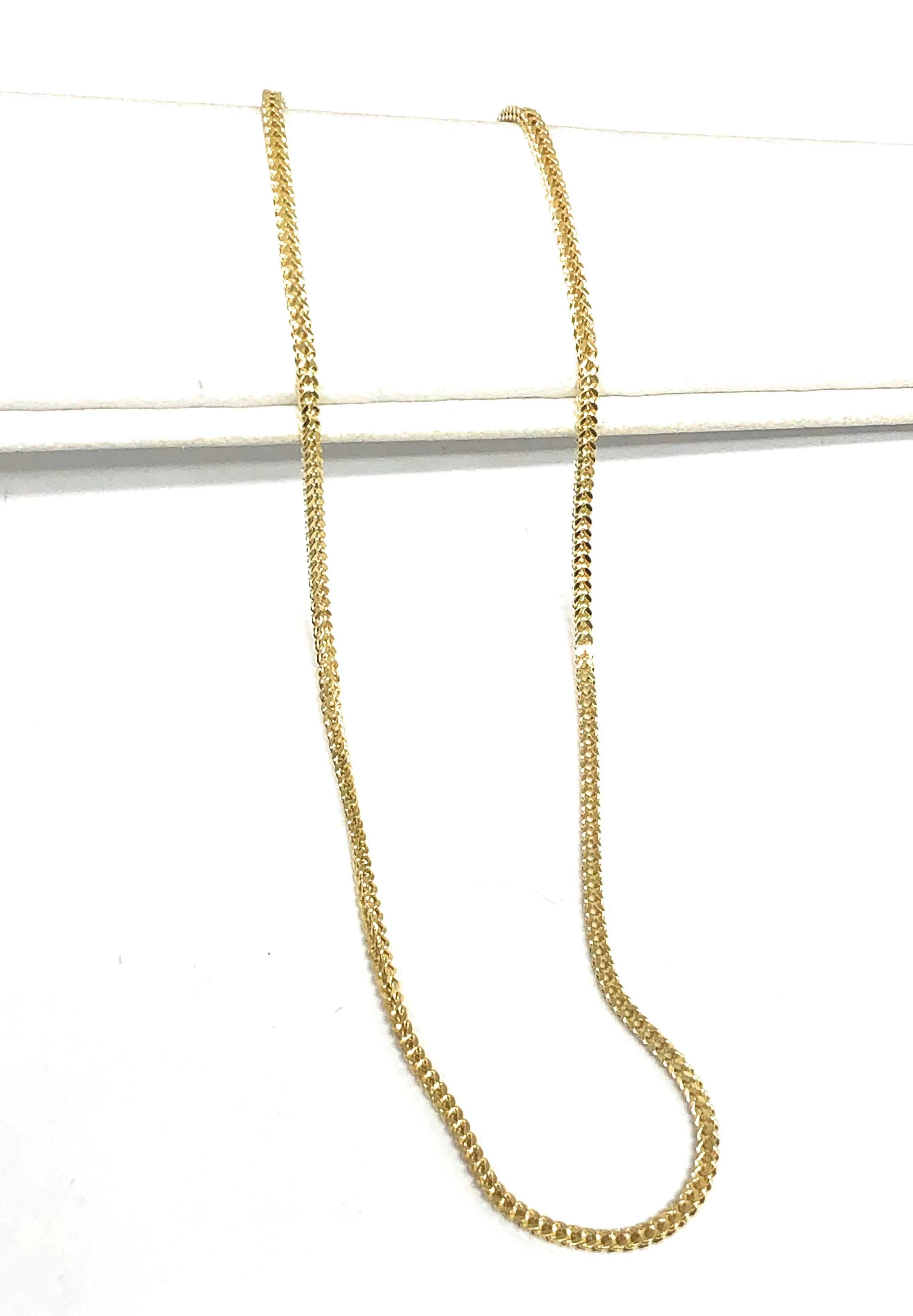 10k Solid Gold Yellow Franco Chain Braacelet / Anklet 7-11 inch 1.6mm