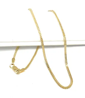 10k Solid Gold Yellow Franco Chain Braacelet / Anklet 7-11 inch 1.6mm