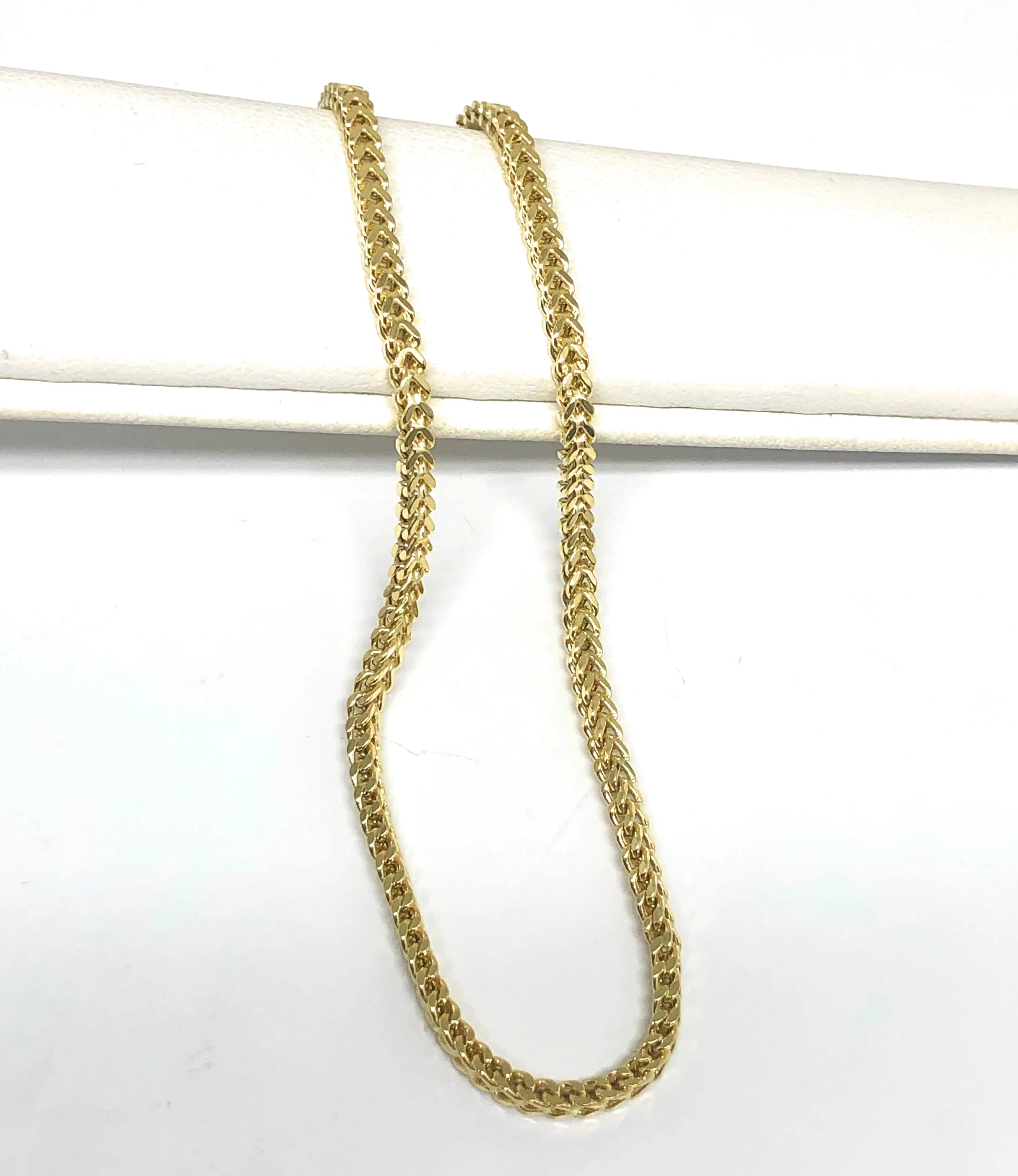 10k Solid Gold Yellow Franco Chain Braacelet / Anklet 8-11 inch 1.8mm