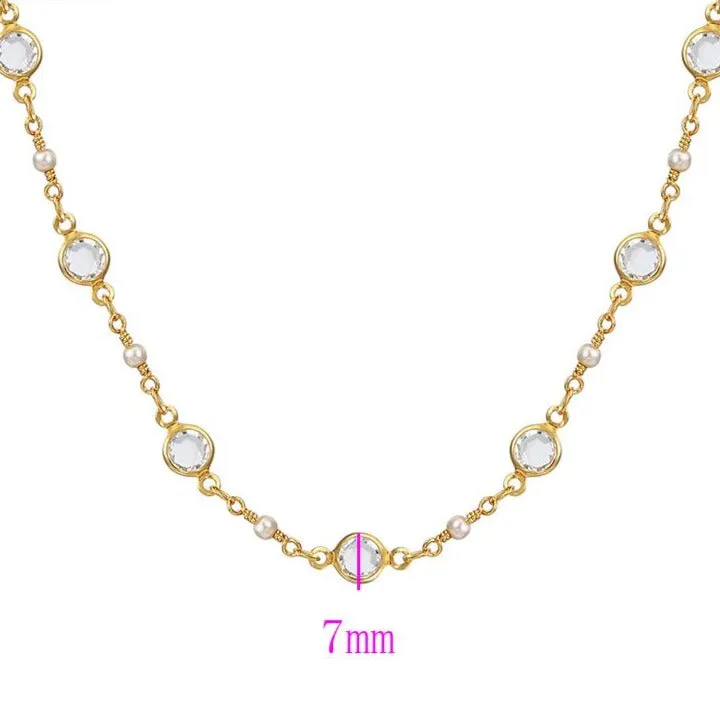 14k Gold Filled Pearl Anklet