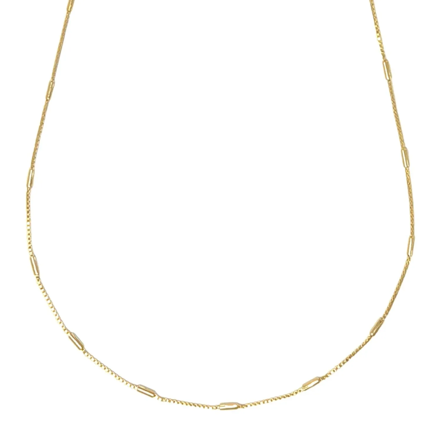 18ct Gold Plated Morse Chain Choker