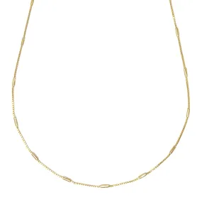 18ct Gold Plated Morse Chain Choker