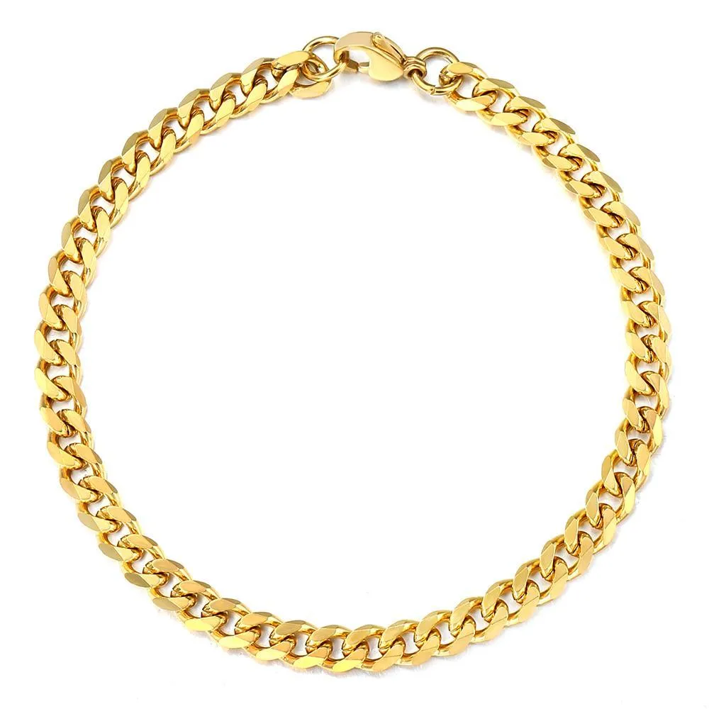 18K Gold Plated Initial Anklet