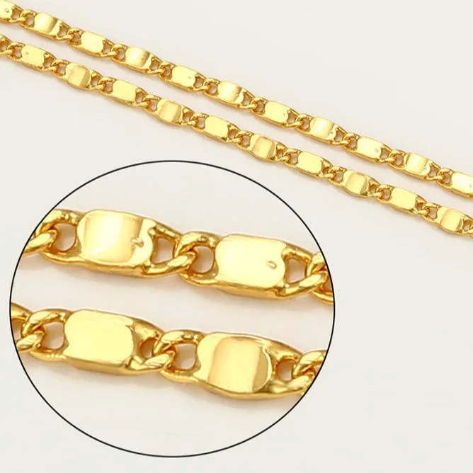 24k Gold Plated Snail Chain Anklet