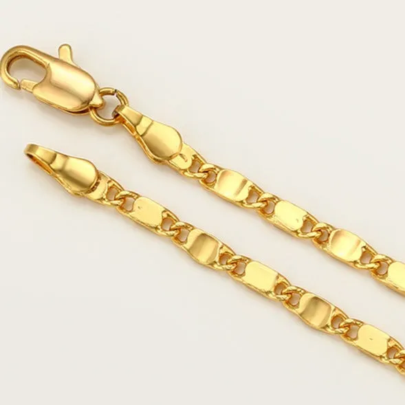 24k Gold Plated Snail Chain Anklet