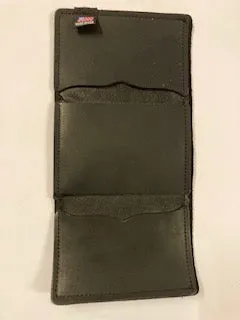 8.5 Black Leather Tri-Fold Wallet