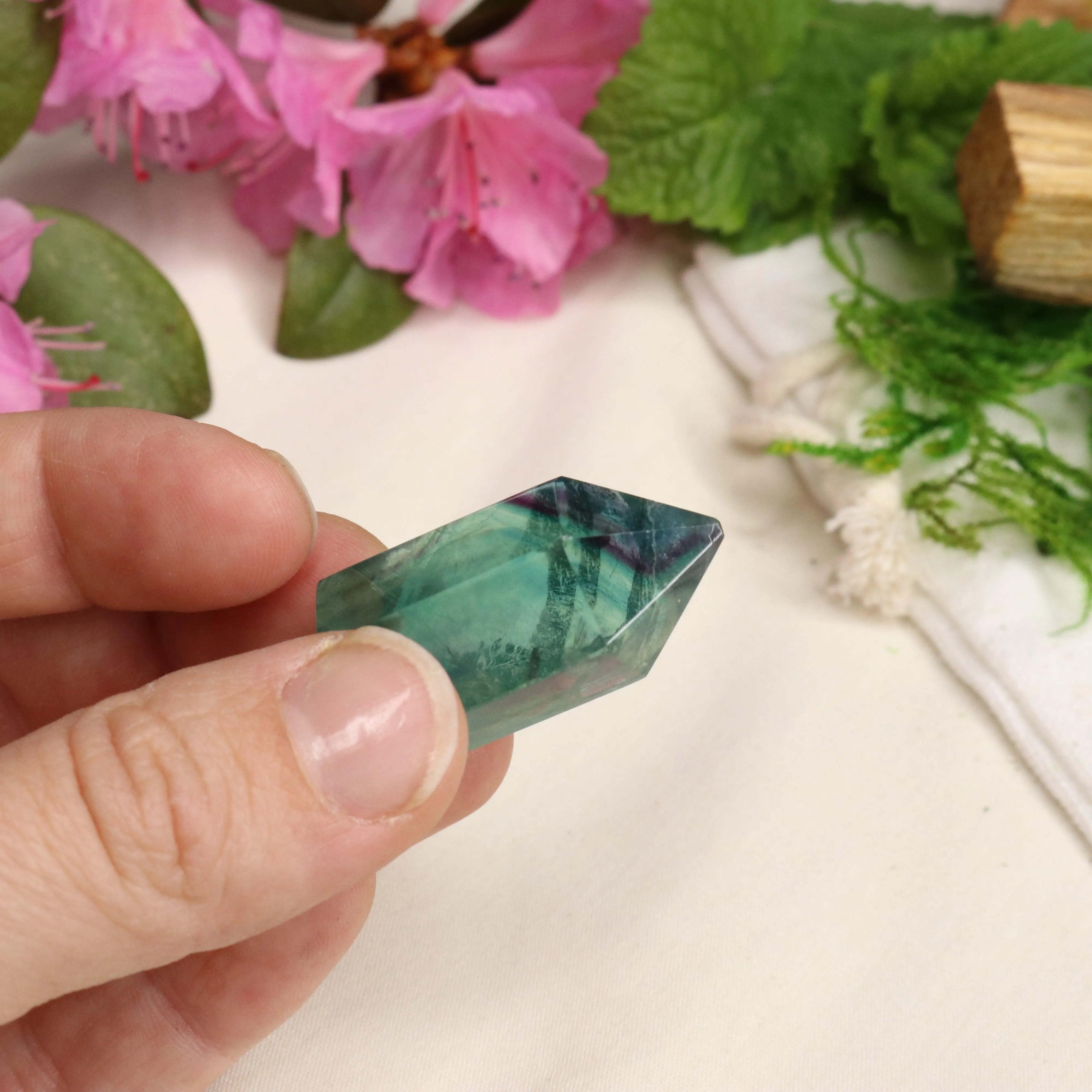 AA Grade Fluorite Polished Mini Point #1