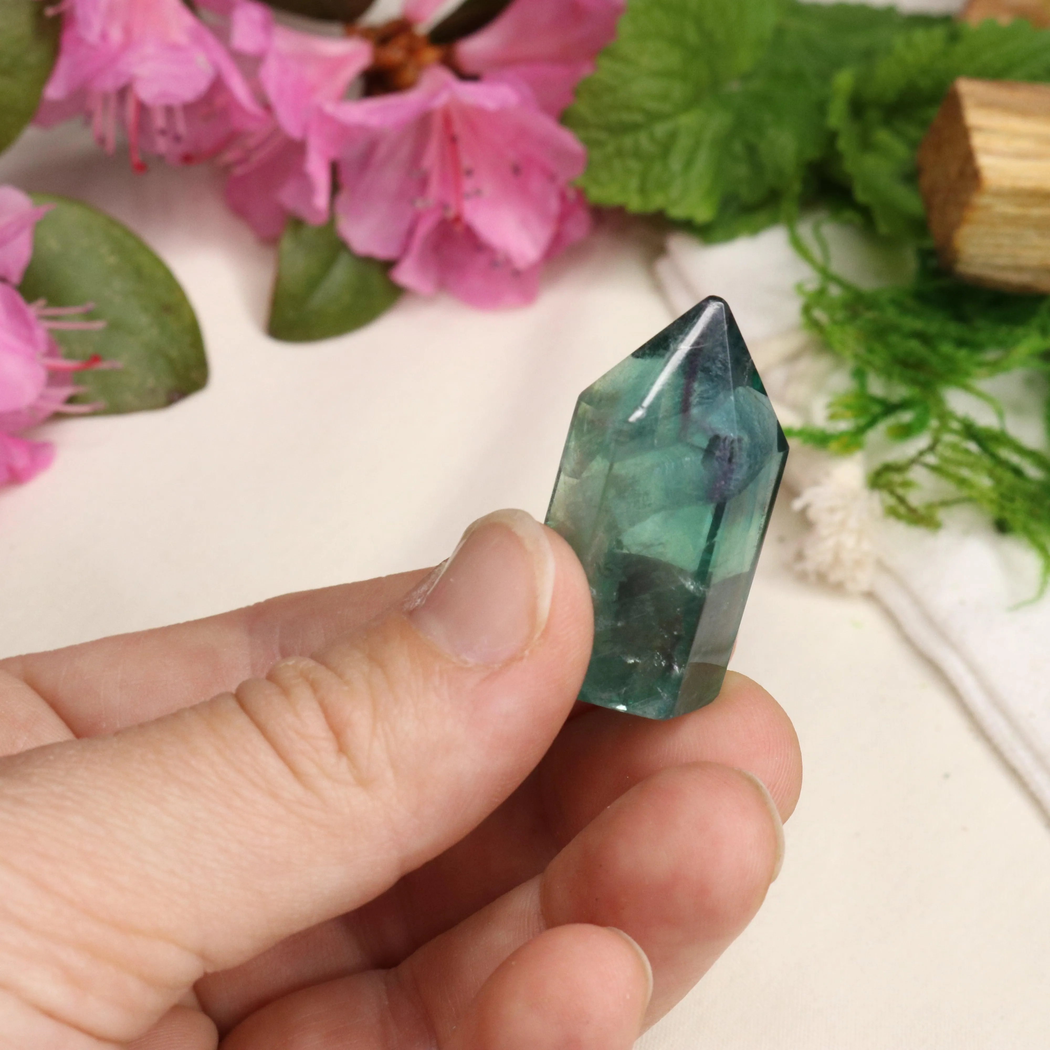 AA Grade Fluorite Polished Mini Point #1