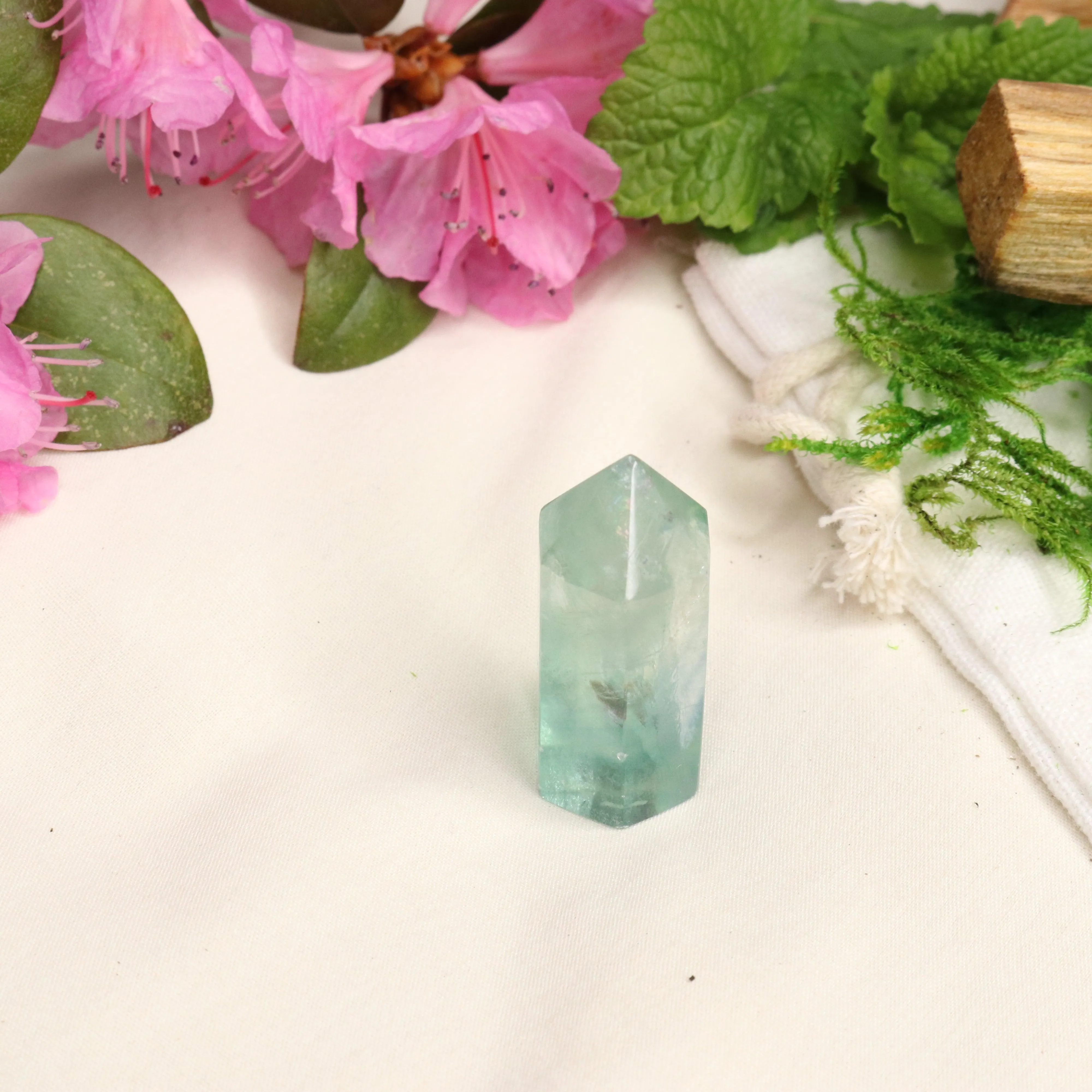 AA Grade Green/ Blue Fluorite Polished Mini Point #4