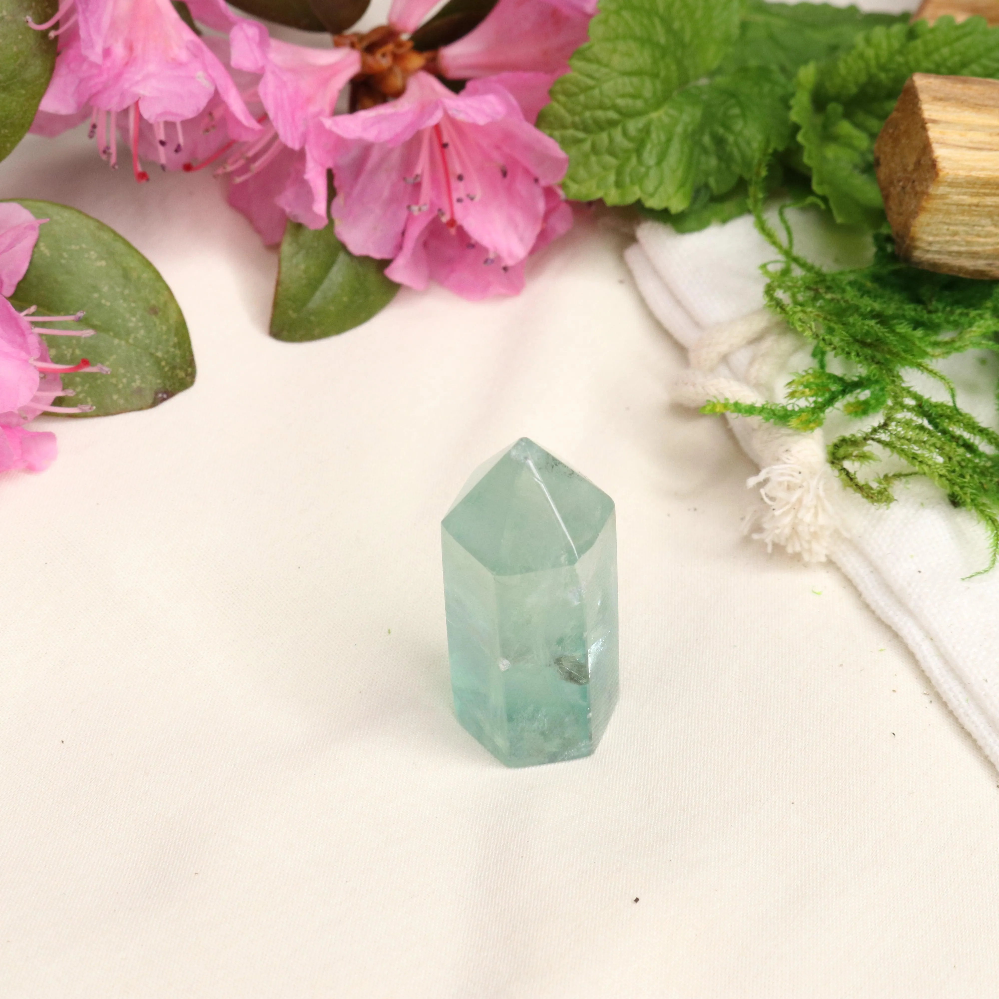 AA Grade Green/ Blue Fluorite Polished Mini Point #4