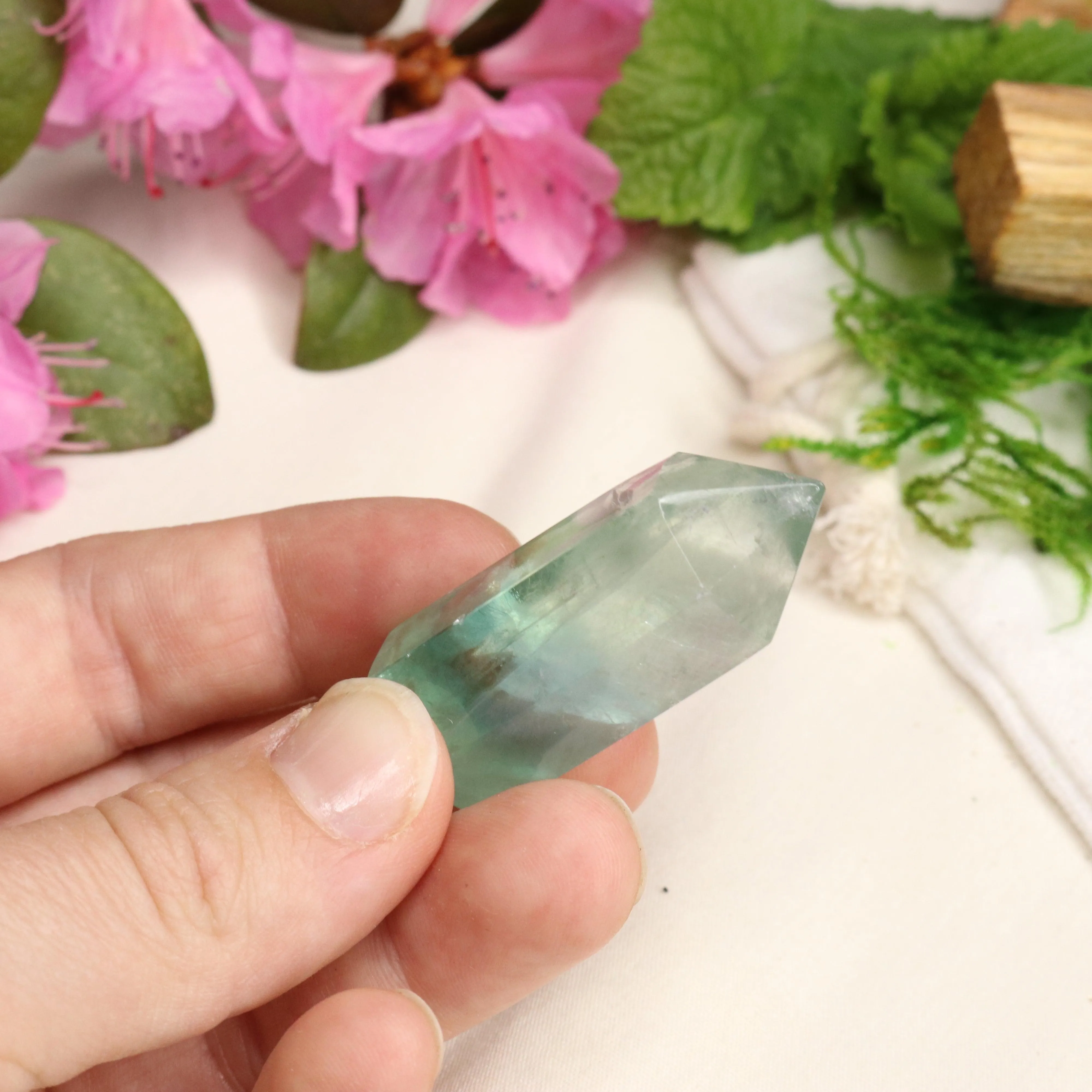 AA Grade Green/ Blue Fluorite Polished Mini Point #4