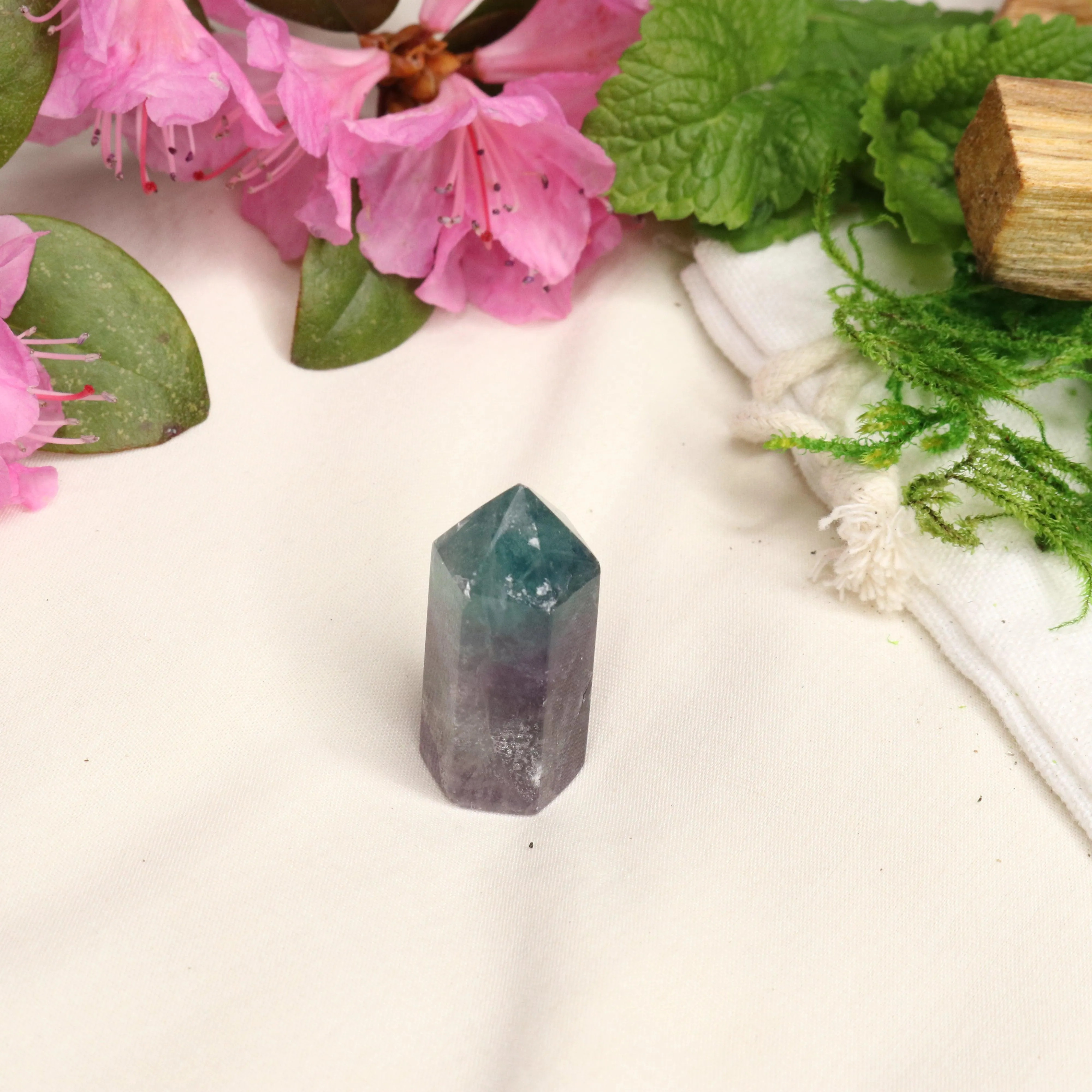 AA Grade Rainbow Fluorite Polished Mini Point #3