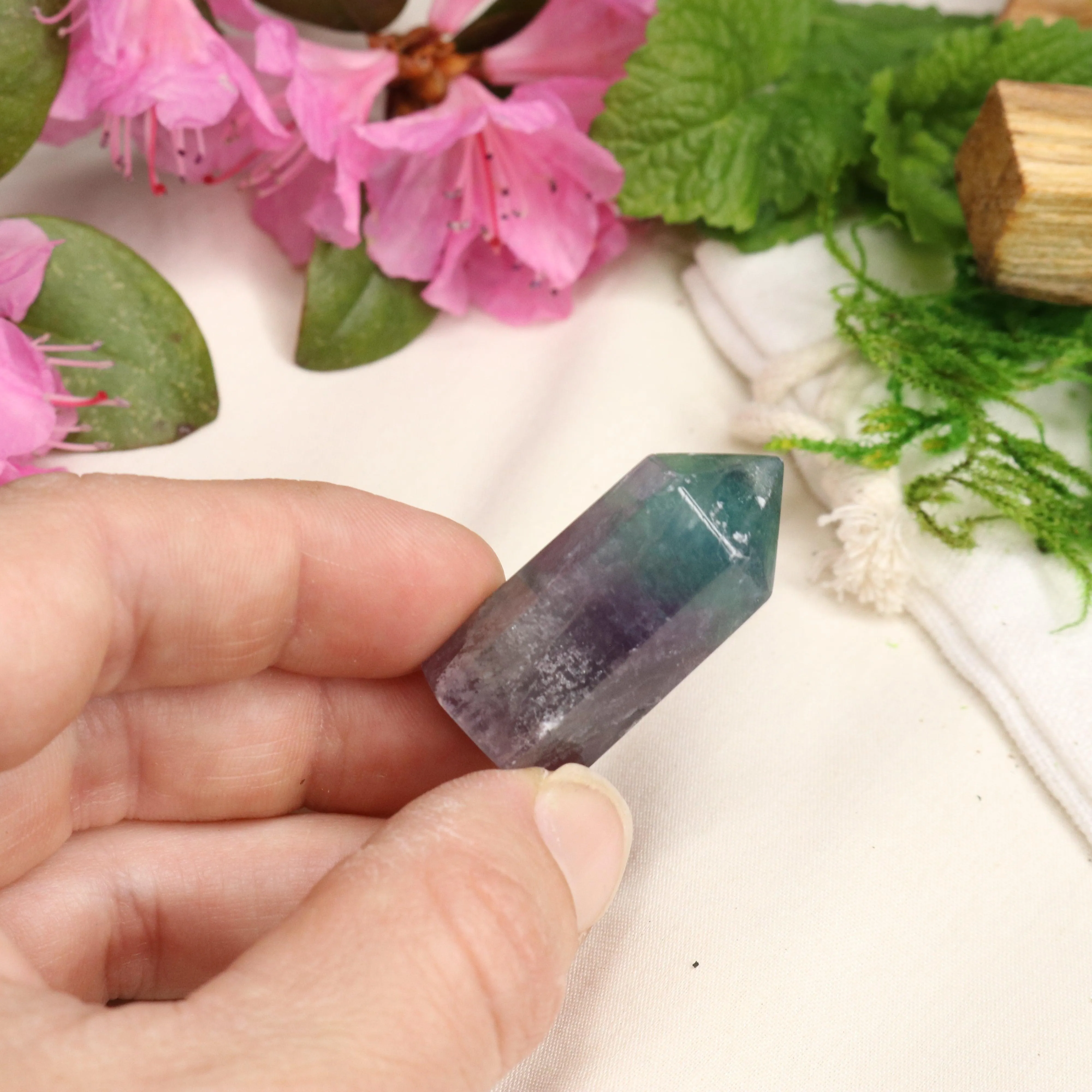 AA Grade Rainbow Fluorite Polished Mini Point #3