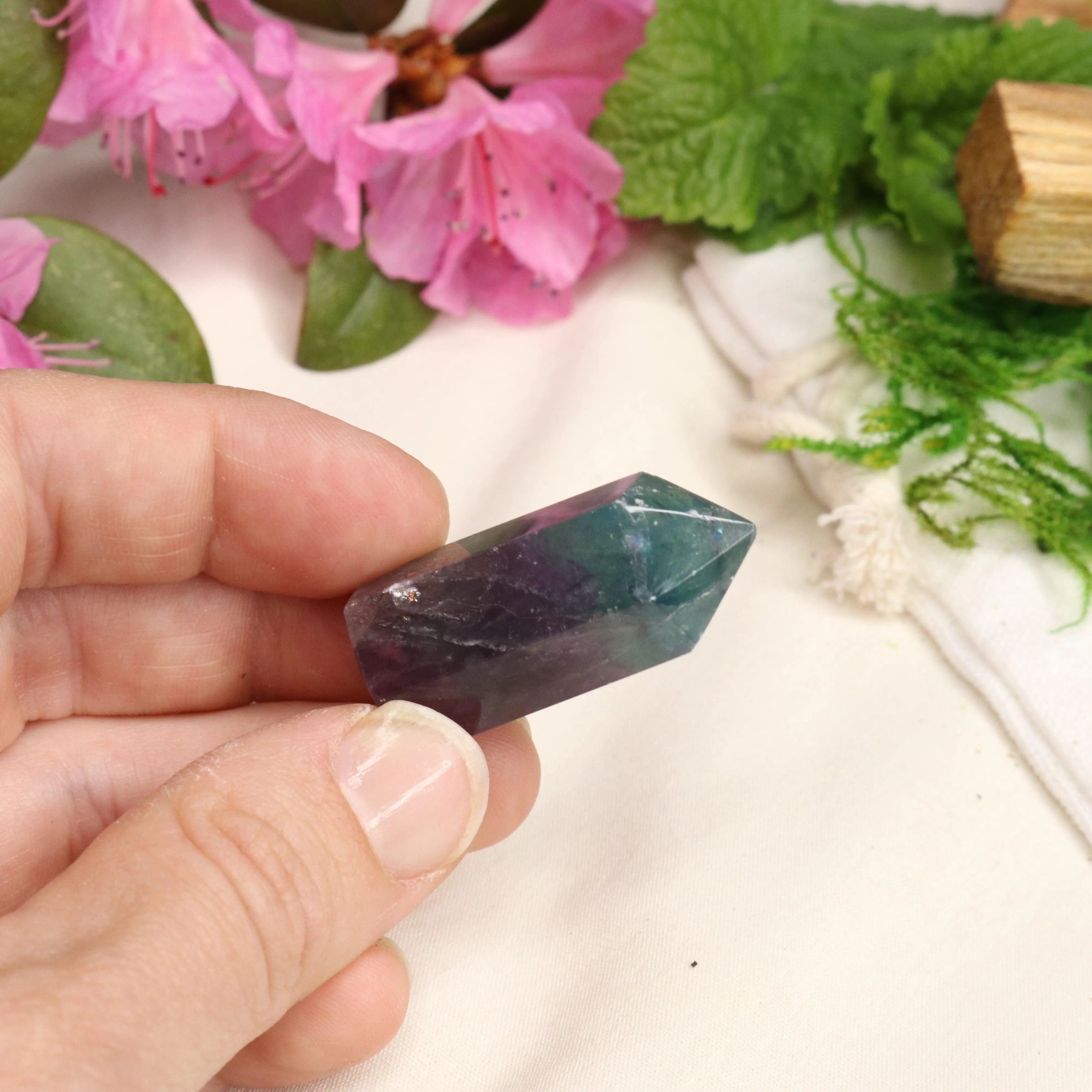 AA Grade Rainbow Fluorite Polished Mini Point #3