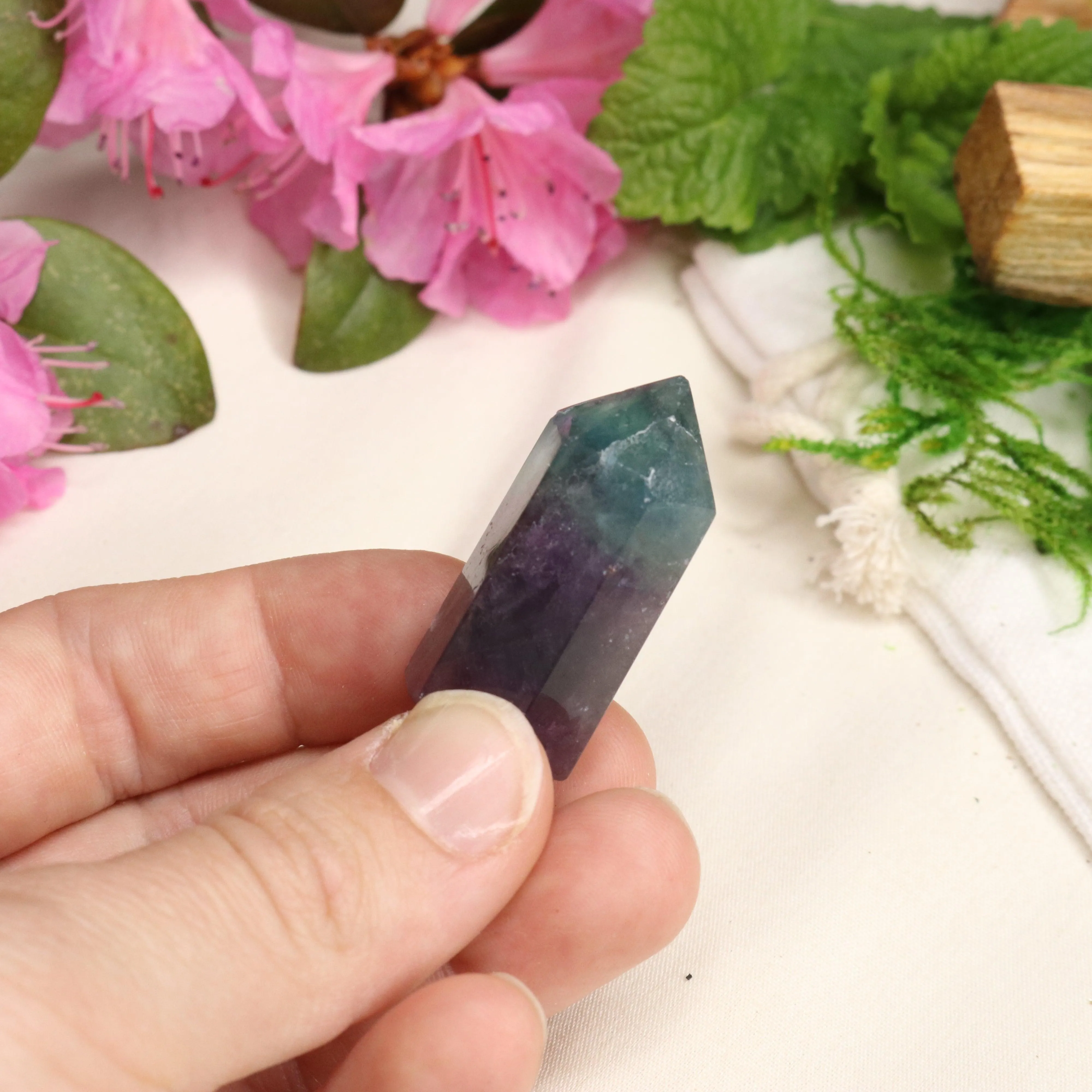 AA Grade Rainbow Fluorite Polished Mini Point #3