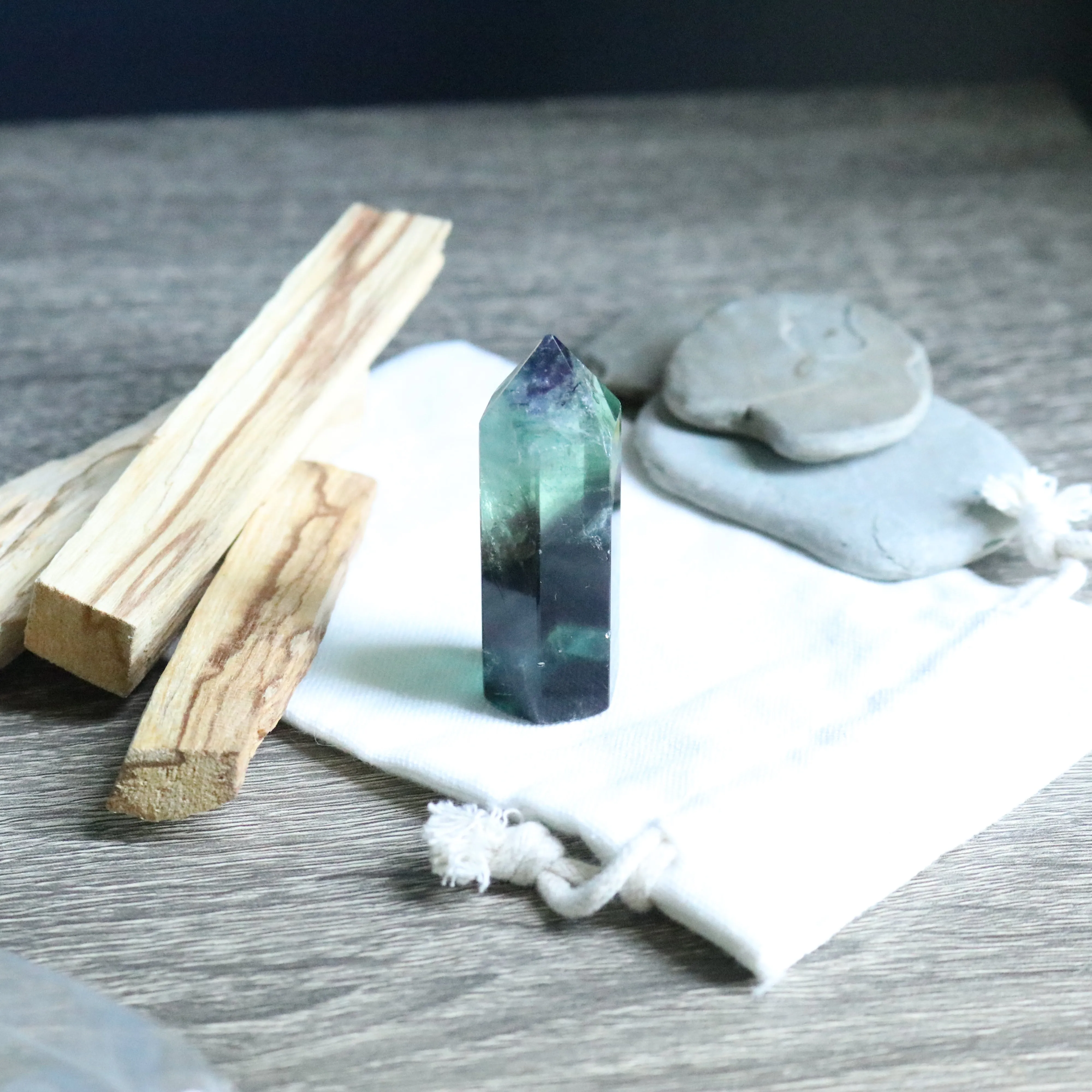 AA Grade Stunning Rainbow Fluorite Polished Point