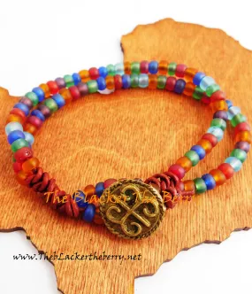 African Anklet Beaded Ethnic Afrocentric Jewelry Women