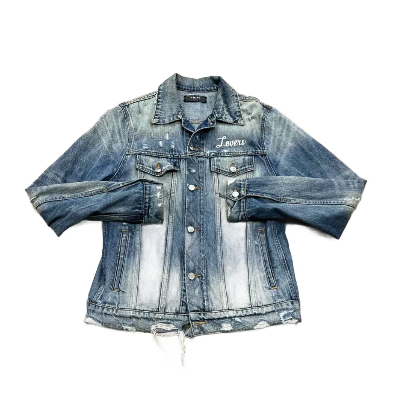 Amiri Denim Jacket LOVERS Blue Used Size 48