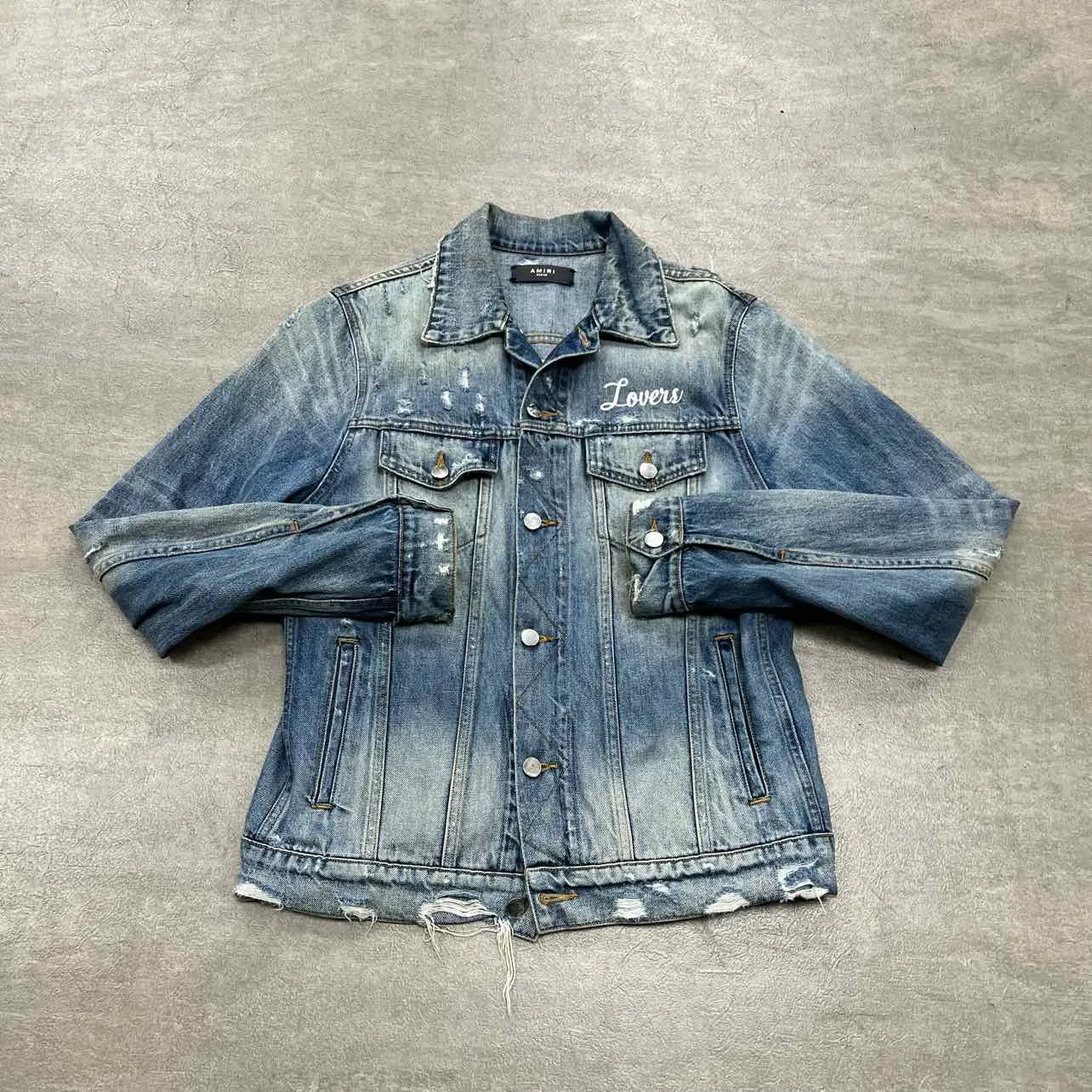 Amiri Denim Jacket LOVERS Blue Used Size 48