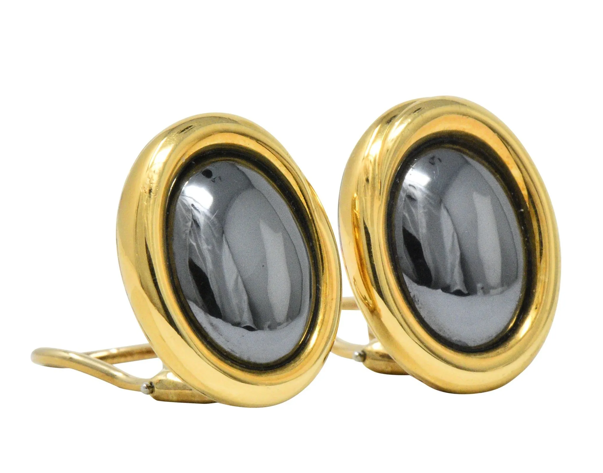 Angela Cummings Tiffany & Co. Hematite 18 Karat Gold Ear-Clips Earrings