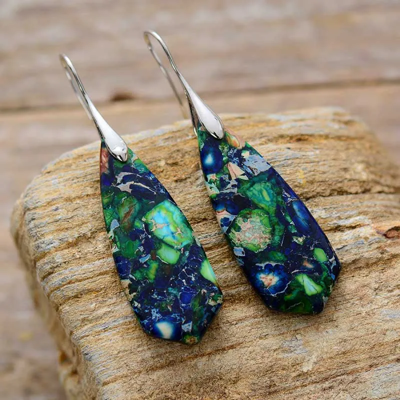 Aqua Jasper Earrings