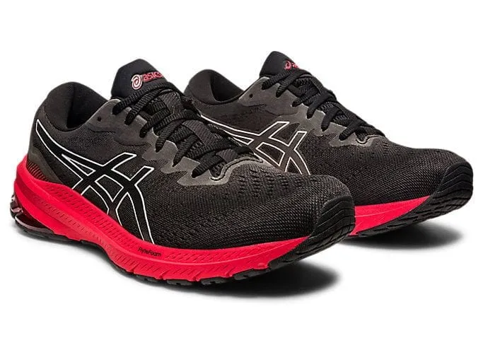 ASICS MEN'S GT-1000 11 BLACK/RED RUNNING SHOES