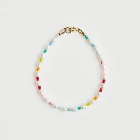 Athena and Co Pearls On Rainbow Anklet