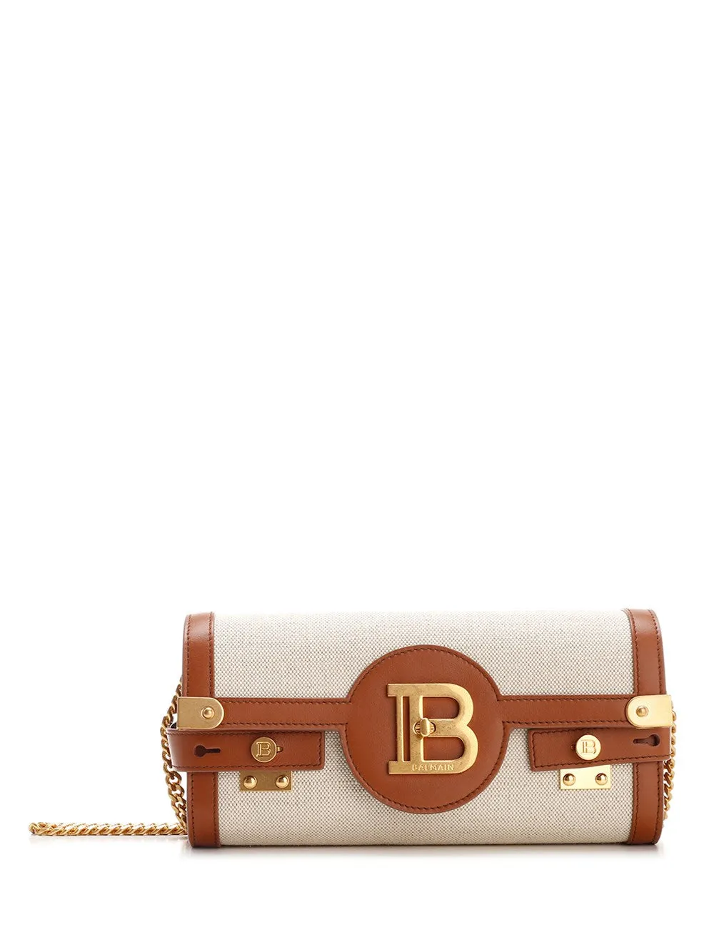 Balmain B-Buzz Logo Plaque Clutch Bag