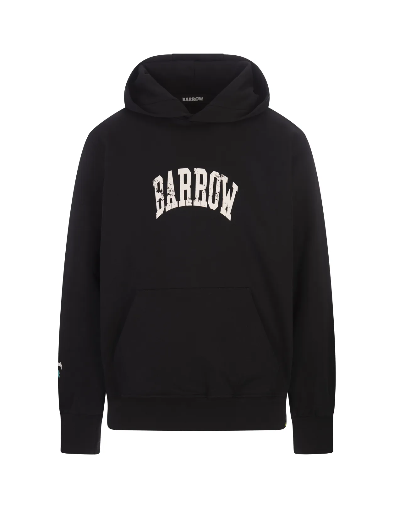 BARROW Black Hoodie with Logo and Smile