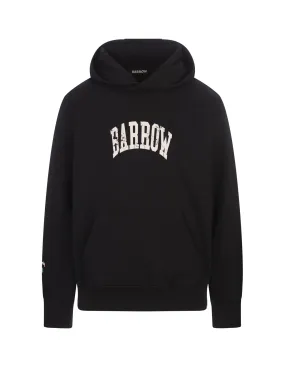 BARROW Black Hoodie with Logo and Smile