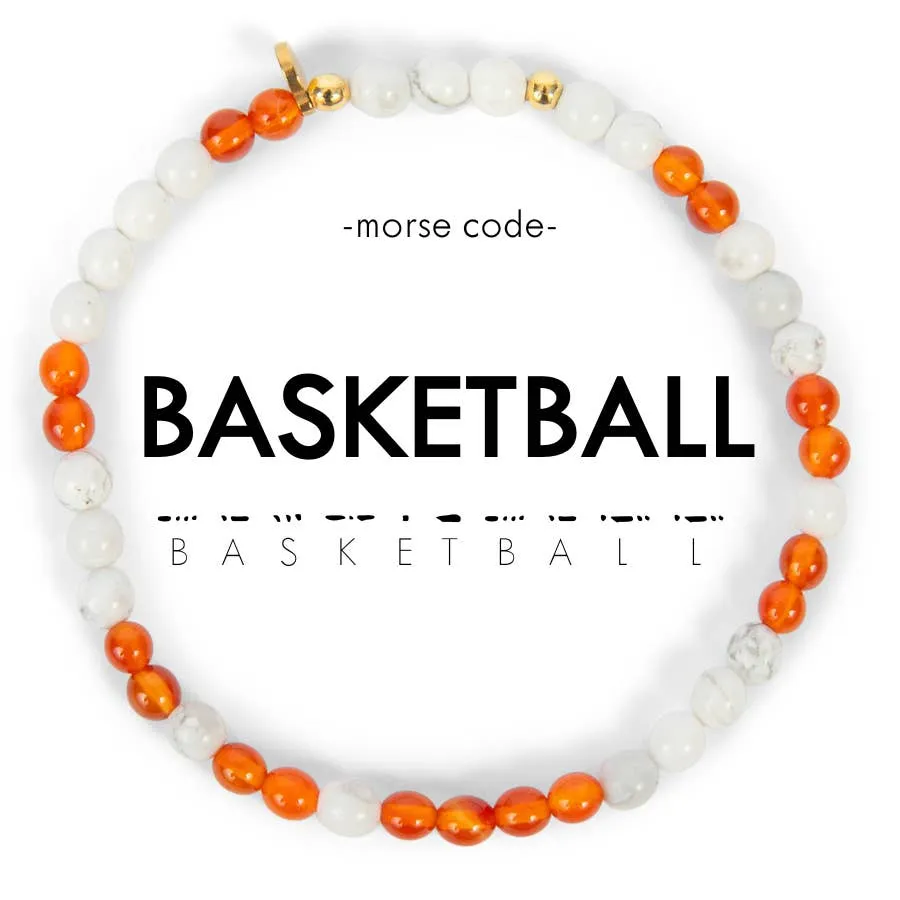 Basketball Morse Code Bracelet