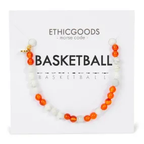 Basketball Morse Code Bracelet