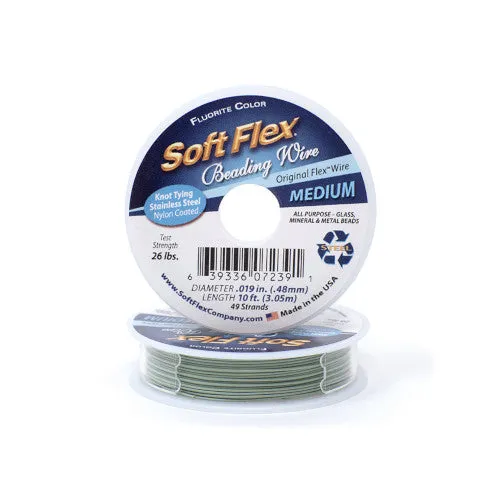 Beading Wire, Soft Flex, Fluorite, 0.48mm