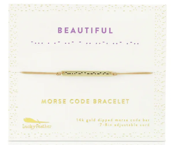 Beautiful Morse Code Bar Bracelet