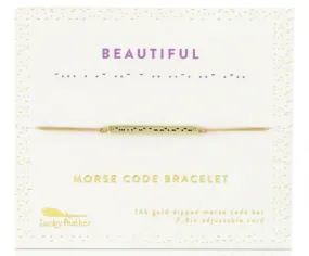 Beautiful Morse Code Bar Bracelet