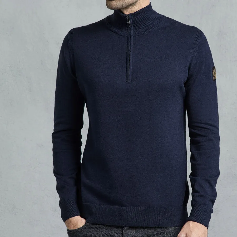 Belstaff - Bay Half Zip in Dark Ink