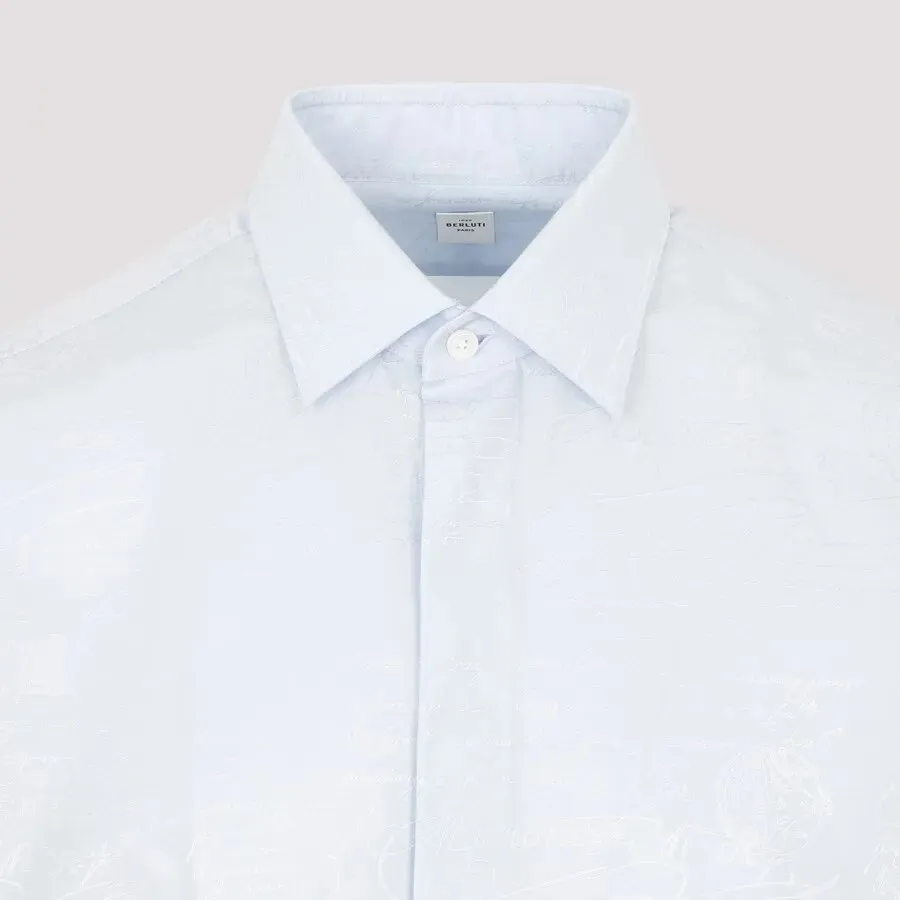 Berluti  |Cotton Silk Scritto Andy Shirt