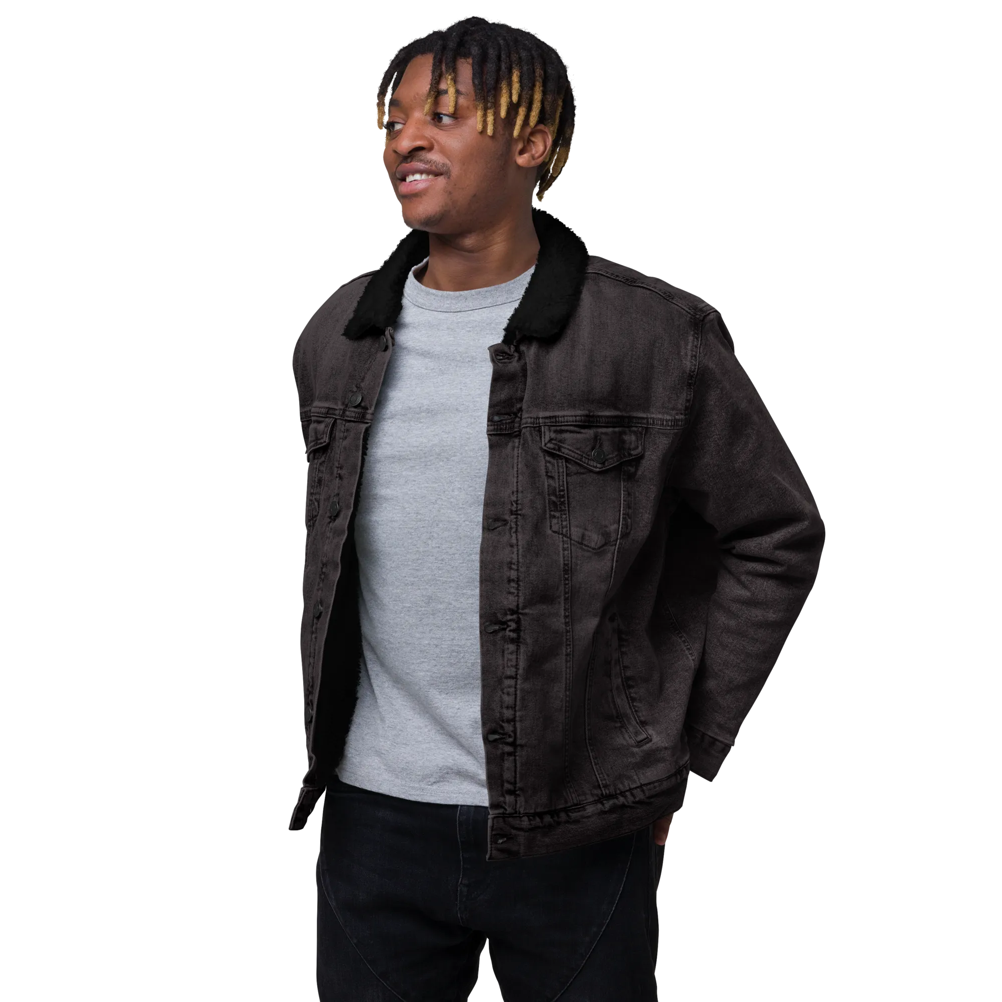 Black Excellence &... Sherpa Denim Jacket