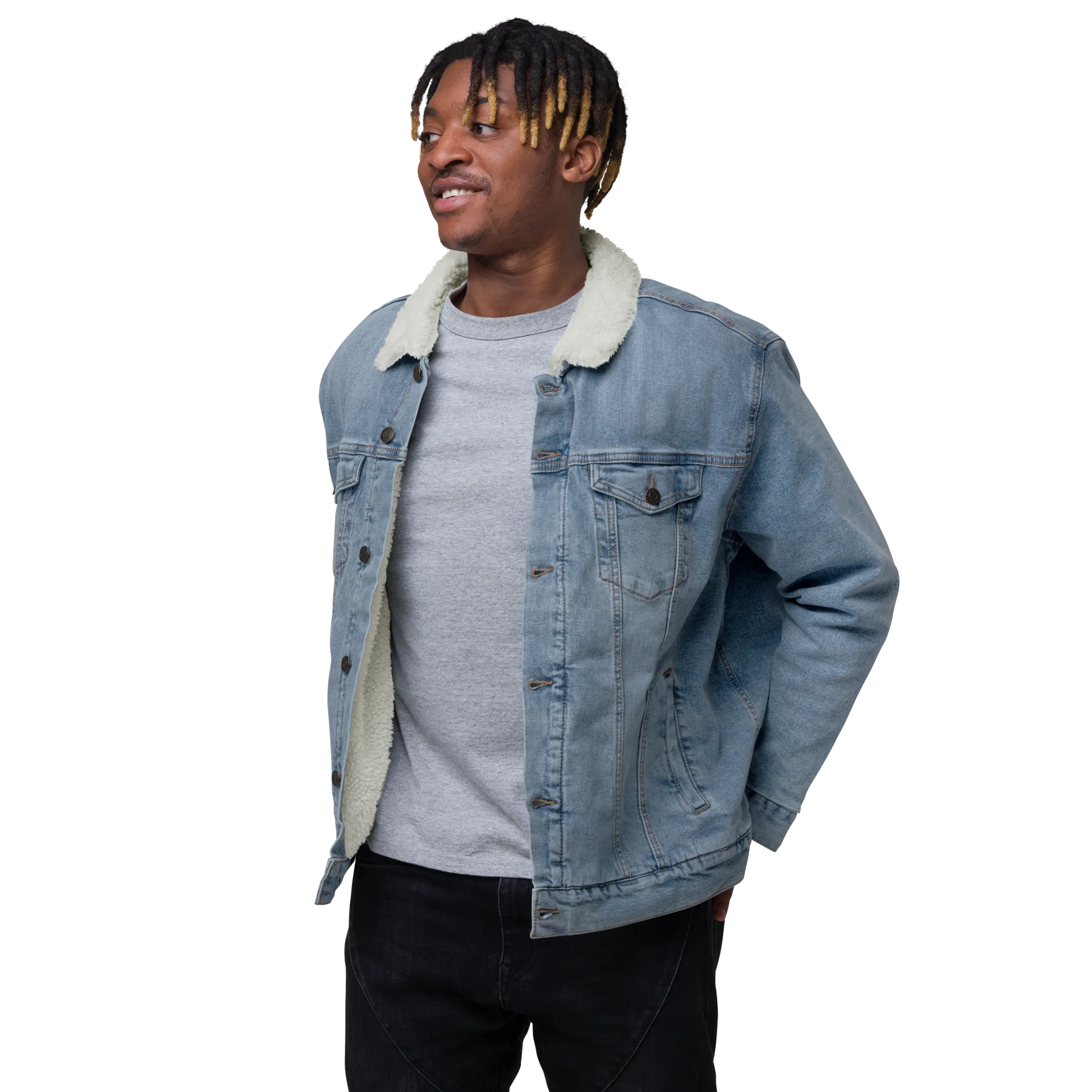 Black Excellence &... Sherpa Denim Jacket