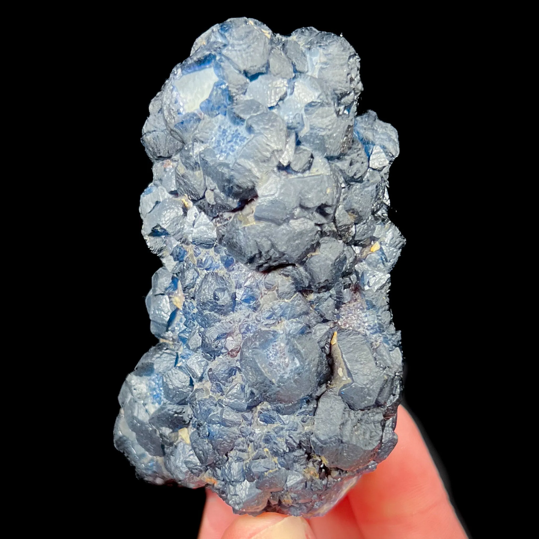 Blue Fluorite on Quartz