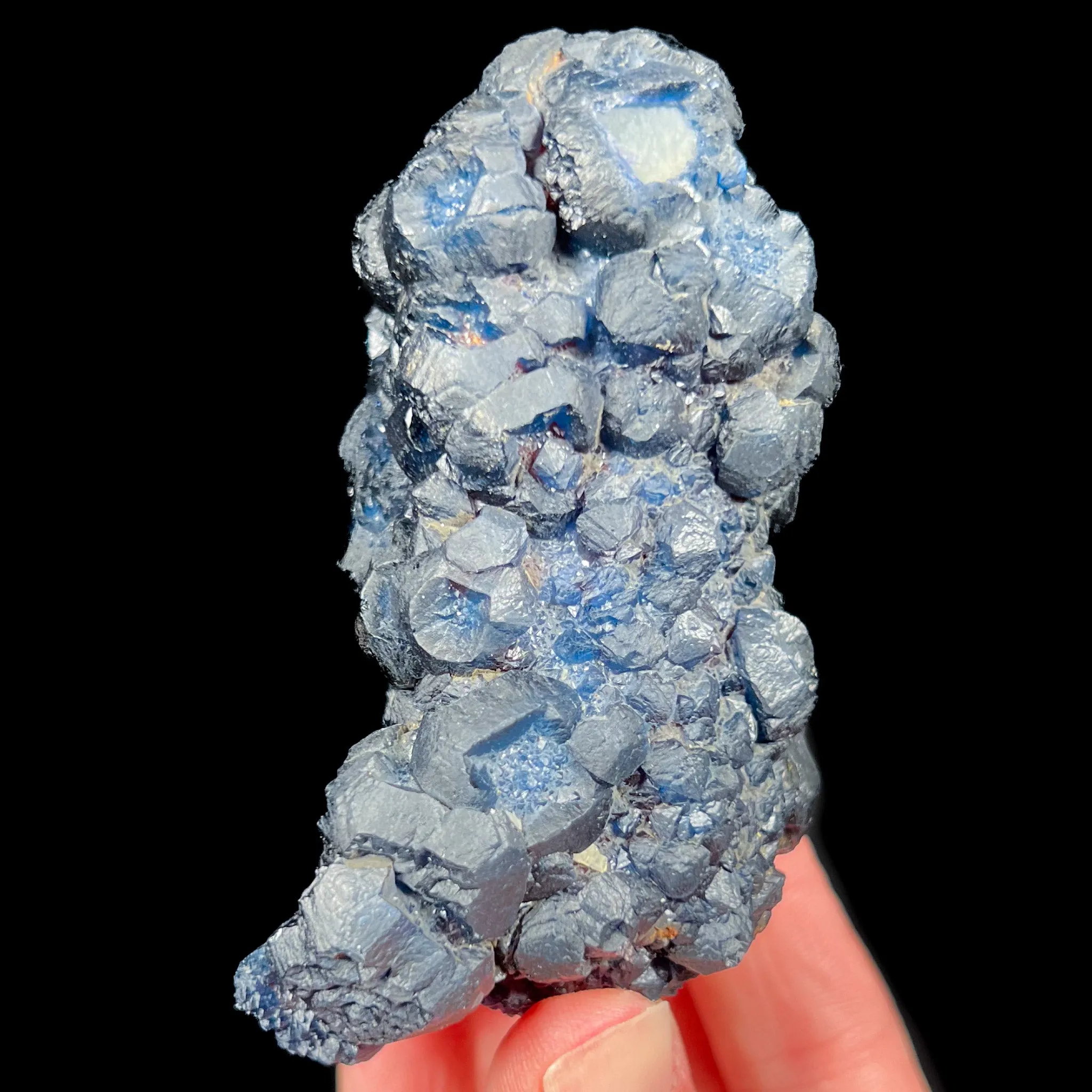 Blue Fluorite on Quartz