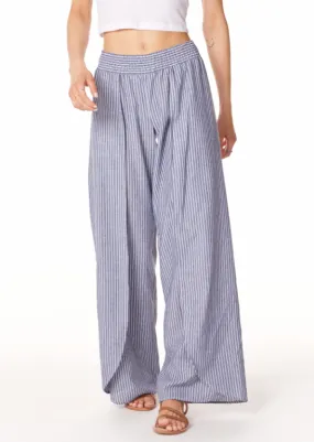 BOBI SMOCKED WAIST WRAP LEG PANT