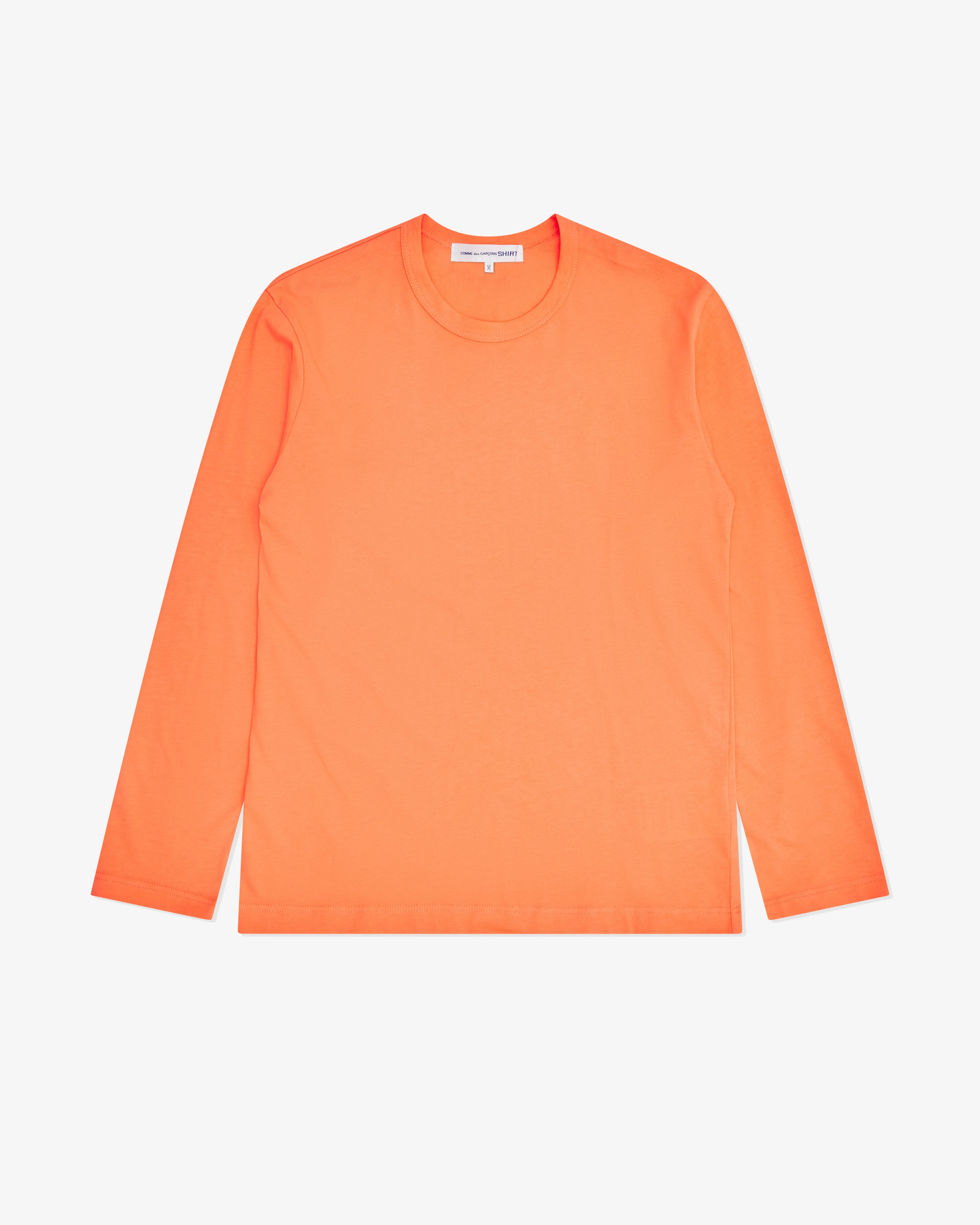 CDG Shirt Men's Logo Long Sleeve T-Shirt  Orange