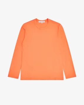 CDG Shirt Men's Logo Long Sleeve T-Shirt  Orange