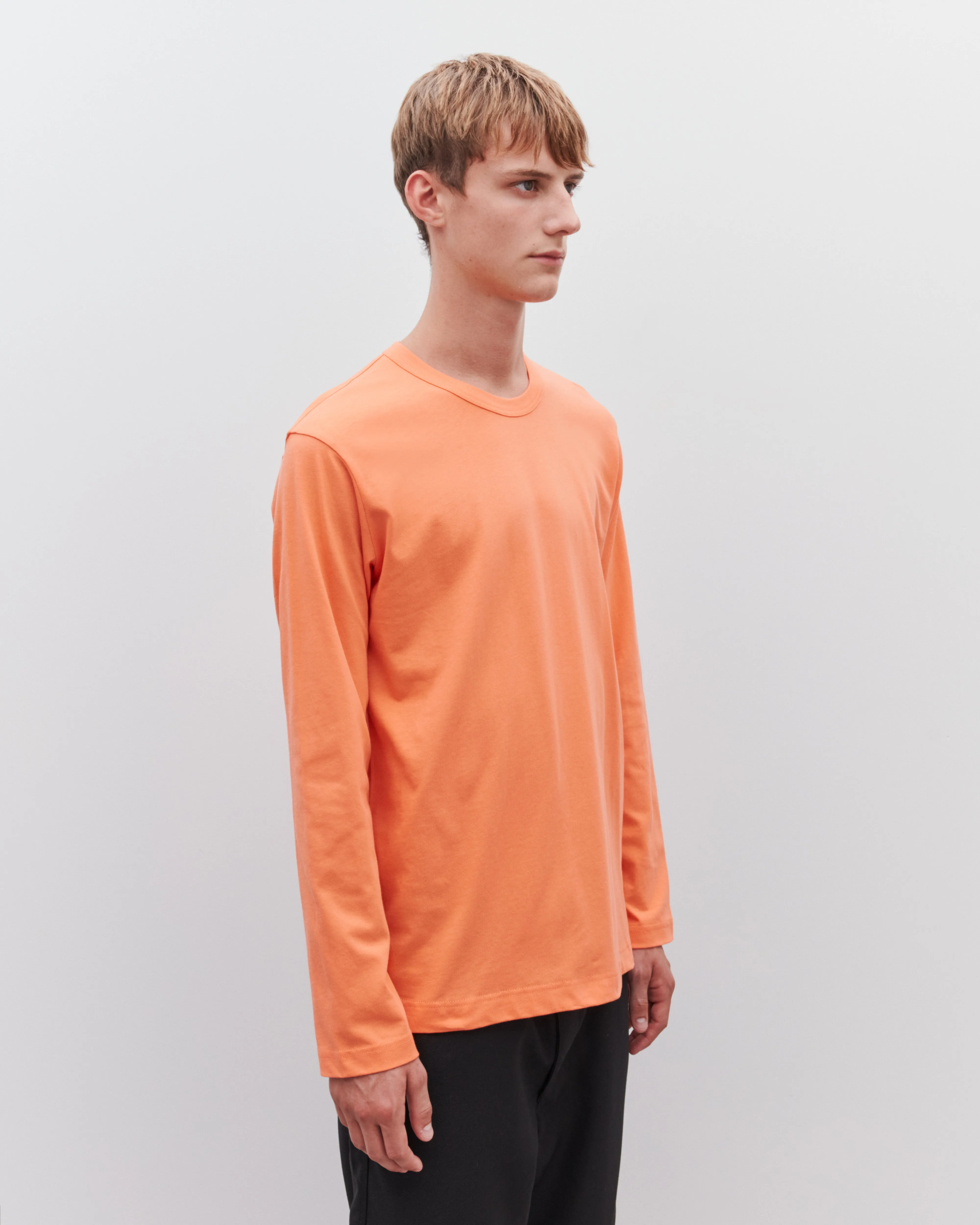 CDG Shirt Men's Logo Long Sleeve T-Shirt  Orange