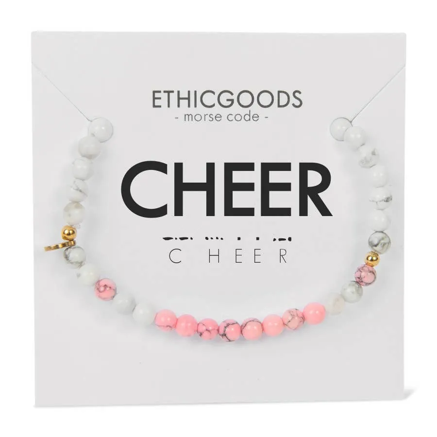 Cheer Morse Code Bracelet