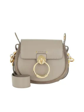 Chloé Tess Logo Embossed Ring Embellished Shoulder Bag