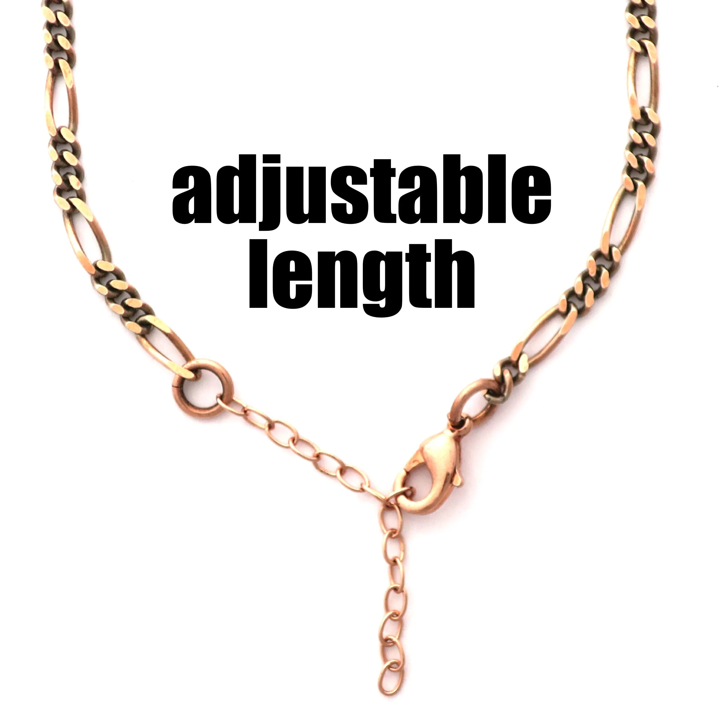 Custom Anklet Chain Solid Copper Fine Figaro Ankle Chain AC41M Adjustable Solid Copper Anklet Chain Custom Ankle Bracelet